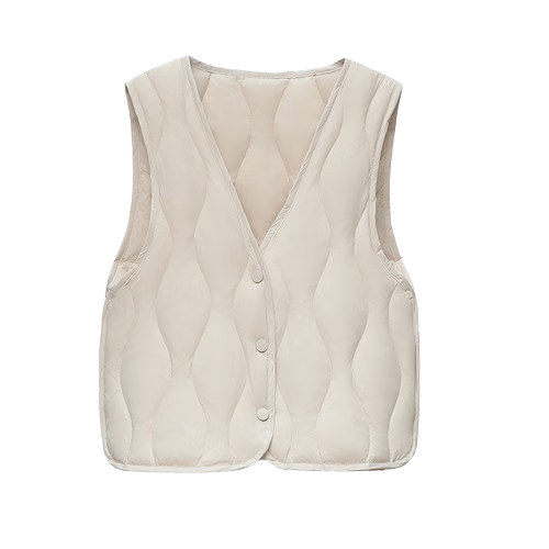 雅鹿羽绒马甲女2025年秋冬新款轻薄内胆保暖时尚贴身大衣内搭V领背心