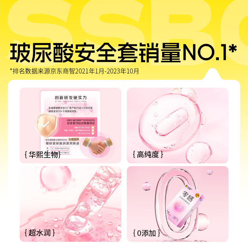 杰士邦 避孕套 安全套 玻尿酸超薄套 男专用女戴情趣超润滑套套 【量贩组合】玻尿酸组合24只