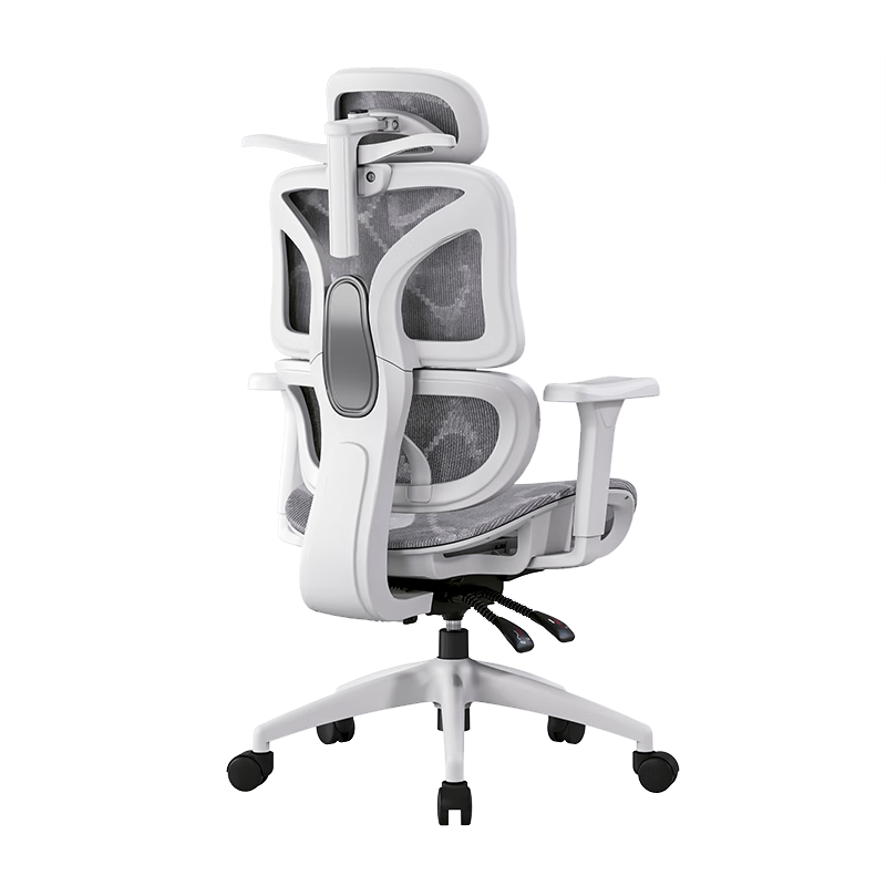 椅品匯（yipinhui）人體工學(xué)椅子護(hù)腰電競椅電腦椅家用舒適久坐學(xué)習(xí)椅可躺辦公座椅 【極白-自適應(yīng)腰靠】帶擱腳|尼龍腳|165°可躺 155-180度(含)