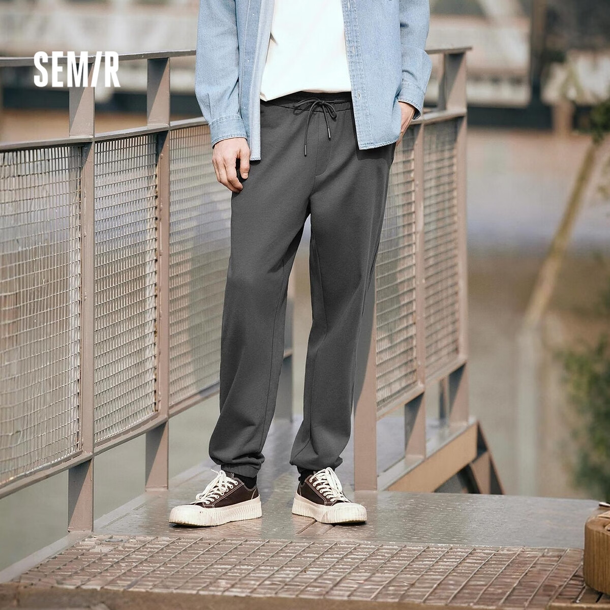 森马（Semir）【大促福袋】休闲裤男女简约百搭长裤夏季运动风潮流裤子 男-A款褐灰 【基础束脚】 L