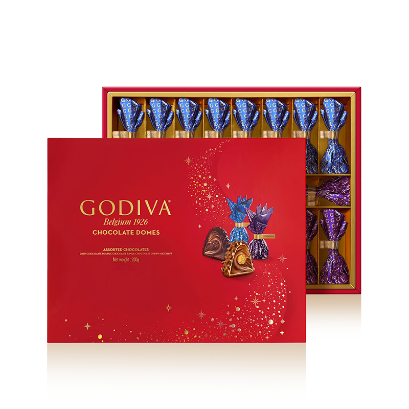 歌帝梵（Godiva）臻粹果仁巧克力高端礼盒 20颗200g 糖果休闲零食 圣诞礼物 伴手礼
