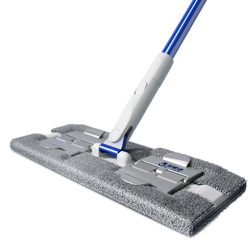 宝家洁【杨幂同款】夹布拖把平板拖把家用一拖净免手洗2025洗脸巾家用 【强咬合】共1片布+清洁刮刀