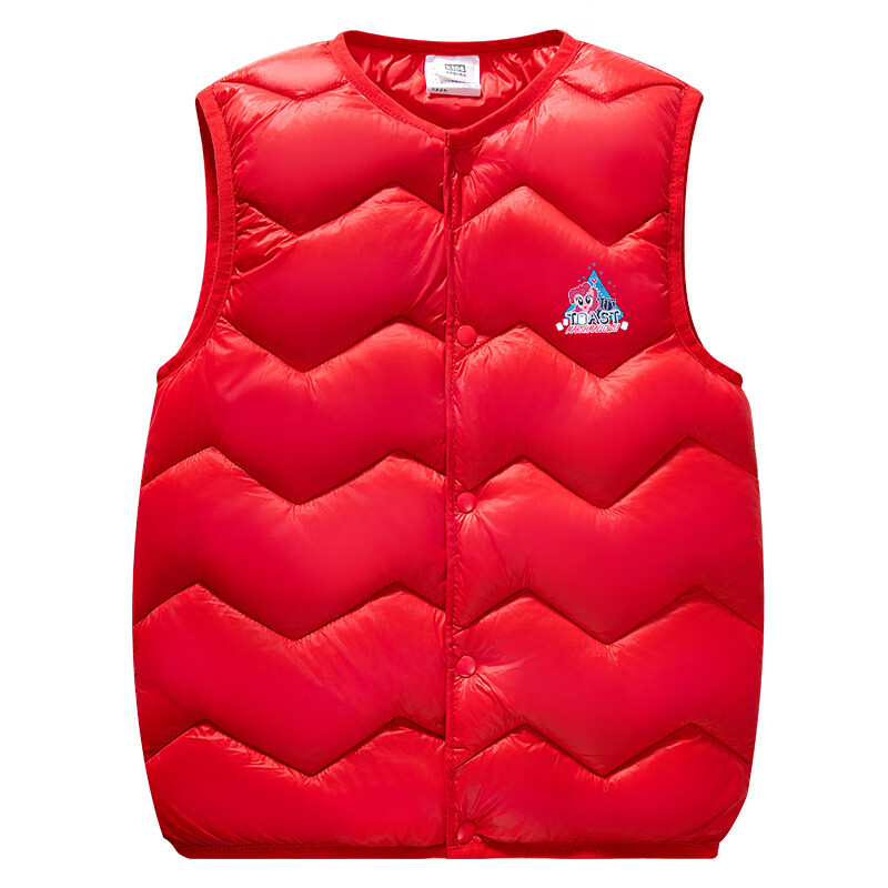 小马宝莉2025新款男女宝宝儿童棉马甲秋冬内胆上衣轻盈保暖动1 红色帐篷 150