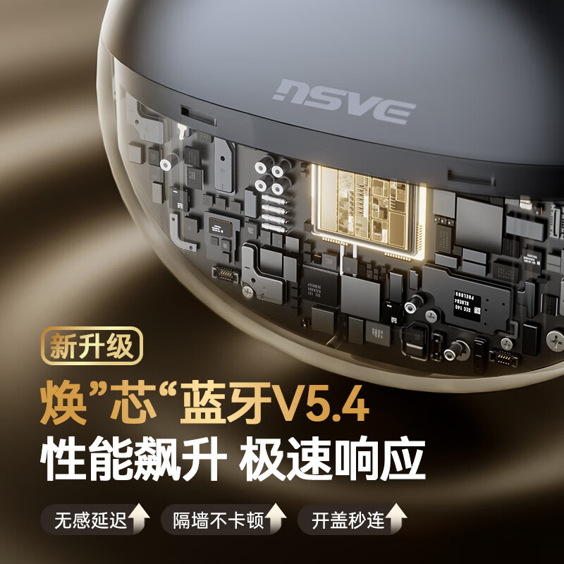 nsve蓝牙耳机耳夹式骨传导概念开放式无线挂耳不入耳运动挂耳降噪耳夹跑步适用小米苹果华为能之S5PRO 【Ultra艺术版】魅影灰 | 银河沉浸环绕音