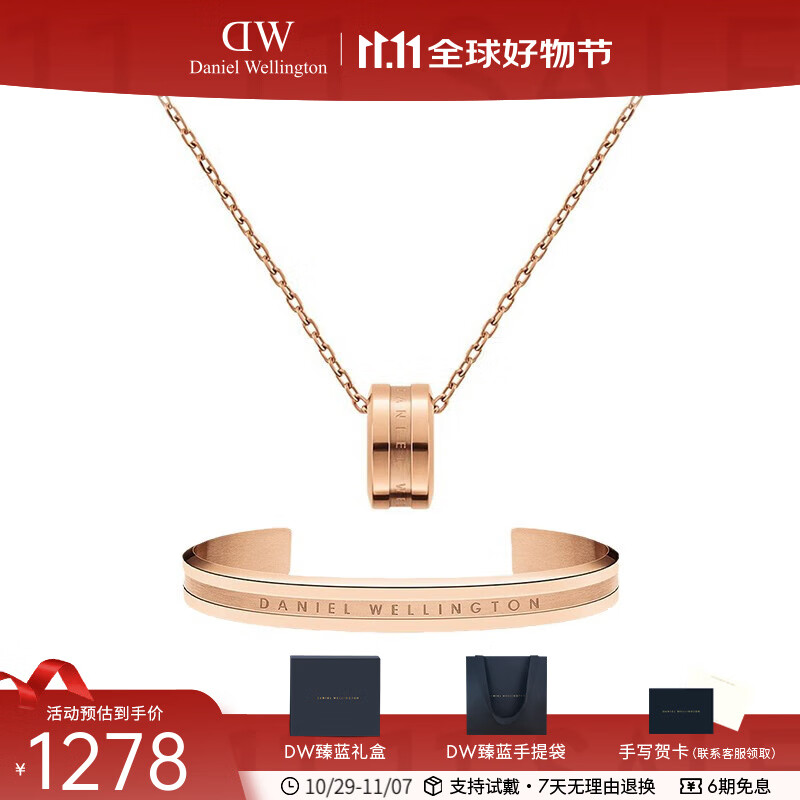 丹尼尔惠灵顿（DanielWellington） dw项链 经典圆环可调节延长时尚饰品 生日礼物送女友 DW004001