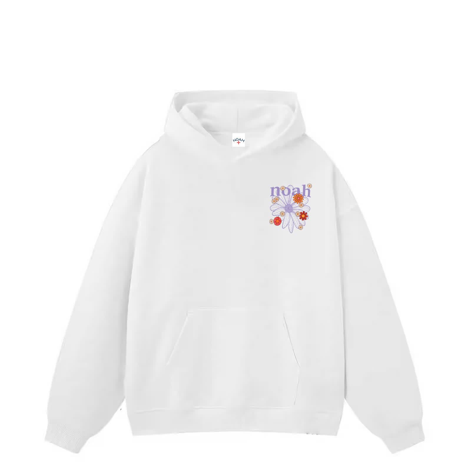 禾回小雏菊卫衣经典小雏菊连帽印花休闲卫衣男女美式宽松上衣帽衫外套 白色 常规款 M