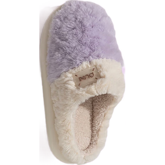 朴西PUXI棉拖鞋女士秋冬季时尚厚底羊羔绒拖鞋高级感男士棉拖品质 丁香紫 37-38 卡码拍大一码