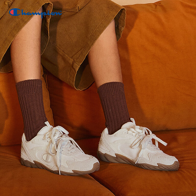 Champion丁禹兮同款冠军休闲鞋25秋季新款羽翼鞋女芭蕾德训鞋运动 白色 37