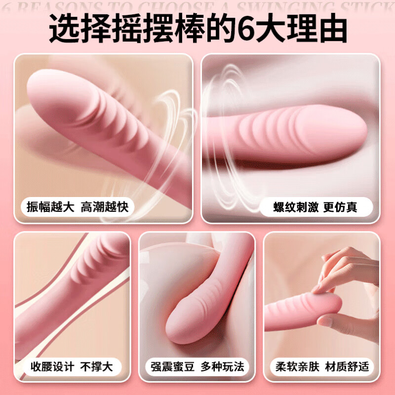 LILO震动棒女用自慰器私处不撑大神器静音按摩棒成人性用品小玩具女生 充电粉色【创新玩法】360°摇摆 l高潮 隐私发货
