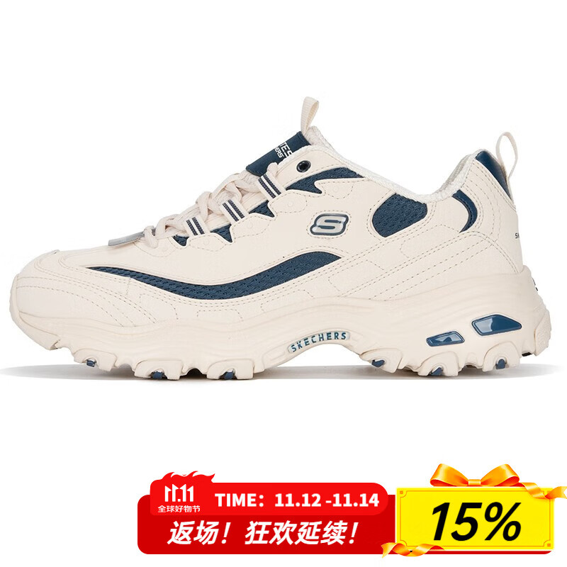 斯凯奇（Skechers）男鞋秋季2025新款一代熊猫鞋休闲鞋厚底增高老爹鞋防滑运动鞋男 894193-NTNV 39.