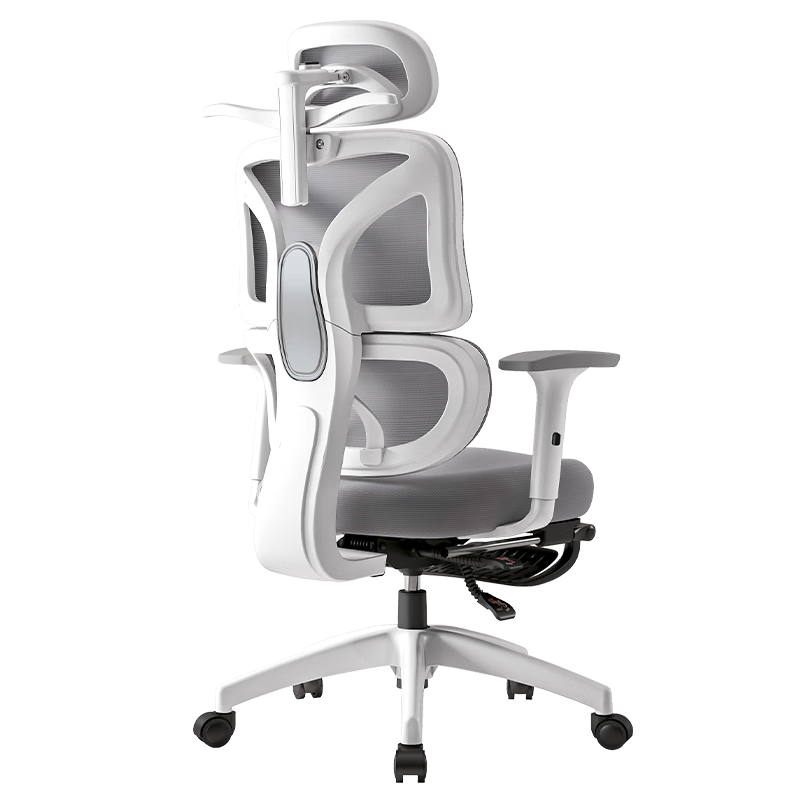 椅品匯人體工學(xué)椅子護(hù)腰人工力學(xué)椅電腦椅久坐舒適電競(jìng)椅書房辦公室座椅 6D扶手-黑框黑網(wǎng)-4級(jí)氣桿-擱腳 鋁合金腳