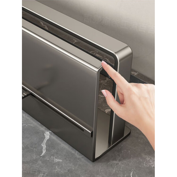 笛芳厨房置物架调味料品罐收纳架子墙上免打孔壁挂式调料架放置移动 【白色】双层可拆洗厨房置物架60cm-碳钢(带钩)