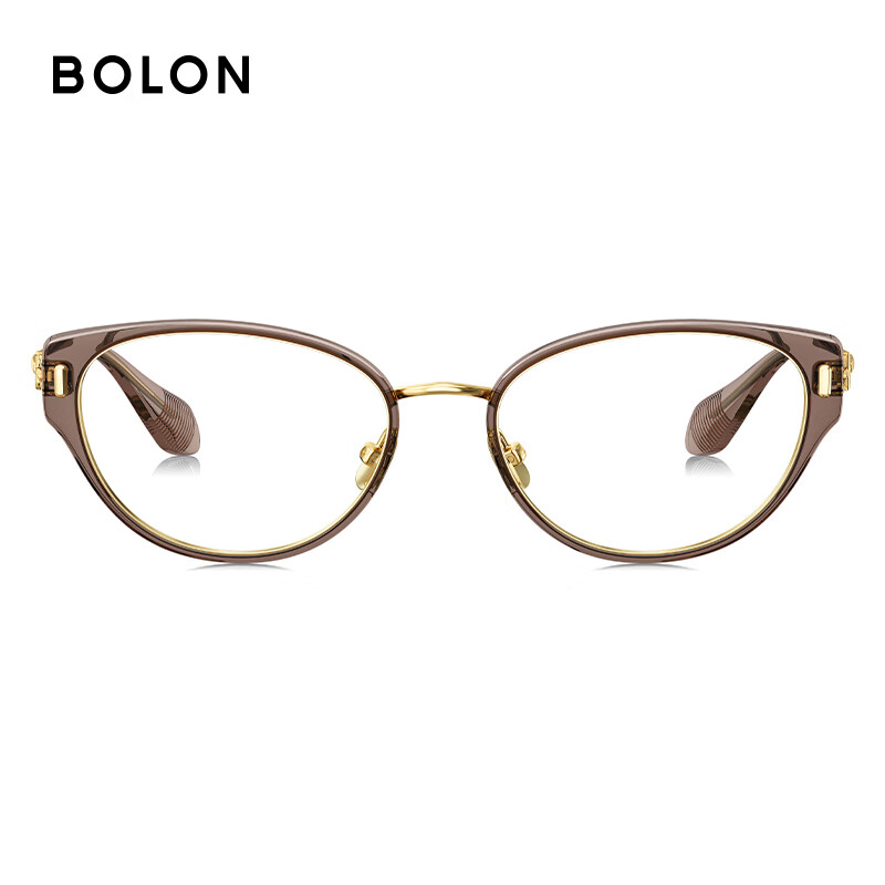 暴龙(BOLON)近视眼镜框 杨紫同款优雅猫眼时尚镜架 近视配镜 BA6019 精选 B21-冷茶棕色 此项仅单框-镜框支持试戴