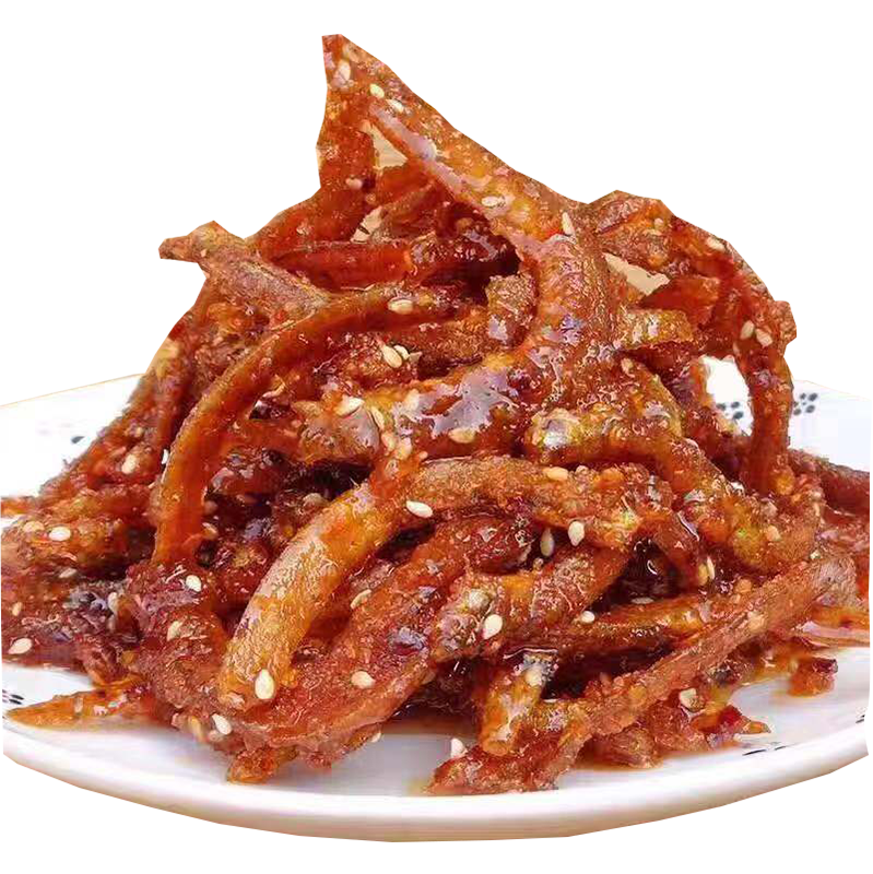 鲜有志热卖凤尾鱼零食即食麻辣鱼干蜜汁咸鱼甜辣香辣小鱼散装干货5斤