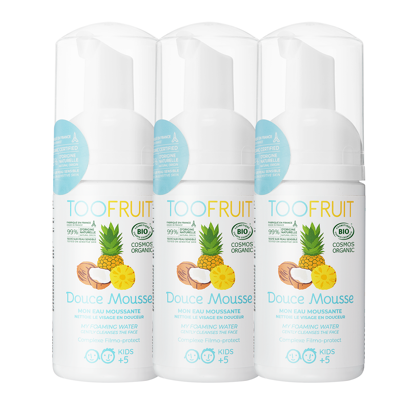 TOOFRUIT多果膚 兒童洗面奶女孩5-6-12歲 學(xué)生青少年潔面乳3支