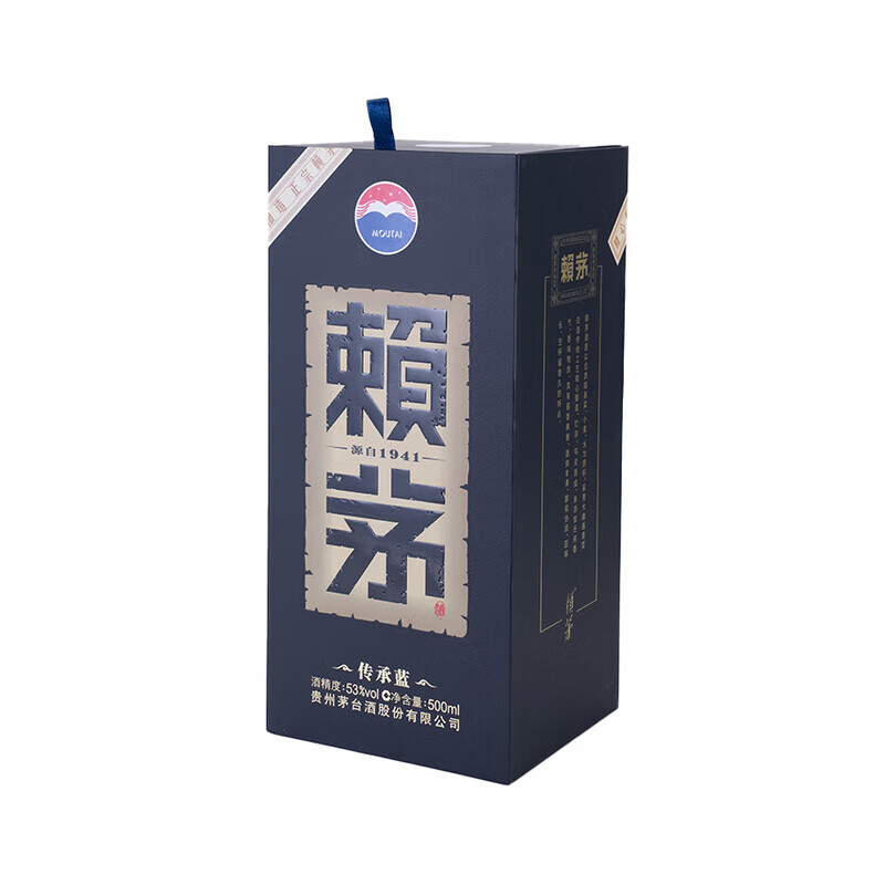 赖茅 传承蓝 酱香型白酒 53度 500ml*6 整箱装(新老版本随机发货)