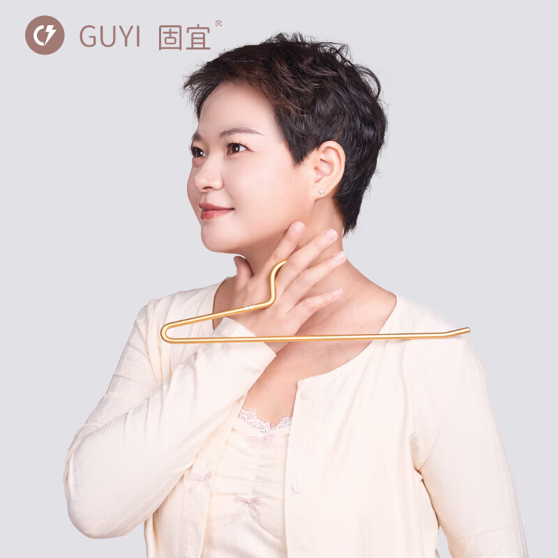 固宜太空铝裤架肤感防滑无痕短颈鹅形裤架裤子衣架家用挂裤子 反向太空银【5支】 8.5*32cm