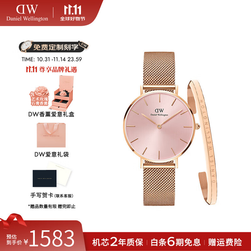 丹尼尔惠灵顿（DanielWellington）dw手表女 简约时尚欧美腕表石英女士手表 生日礼物送女友 DW00100