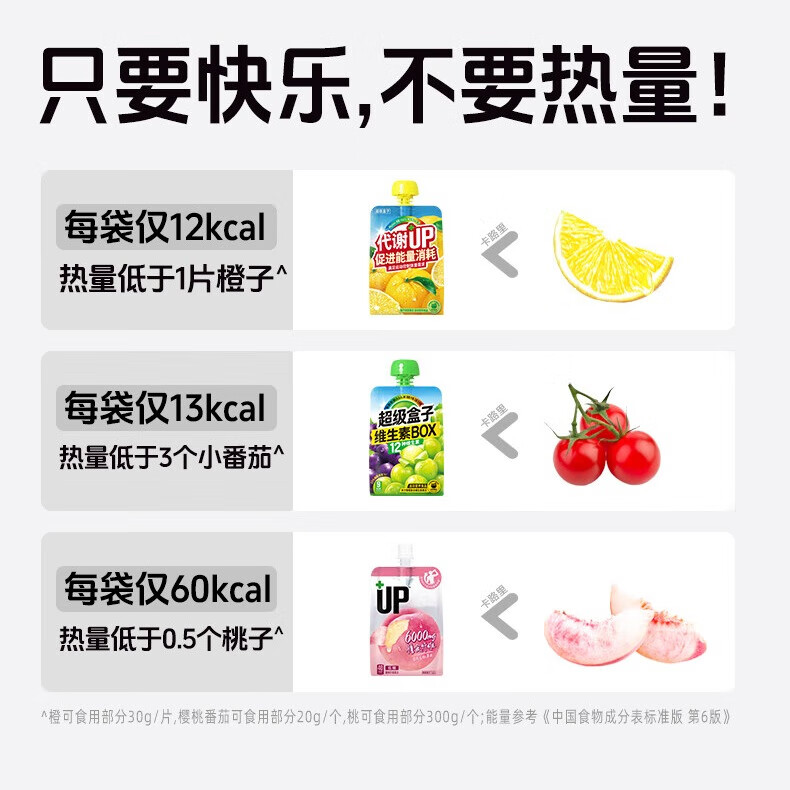 超级盒子UP+维生素果味果冻膳食补充开袋即饮 0脂健身运动营养代餐 【尝鲜装】柚子绿茶1袋+多汁葡萄1袋+白桃1袋