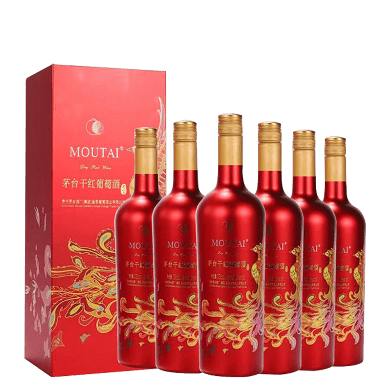 茅台（MOUTAI）经典干红葡萄酒（宴席送礼）750ml*6瓶 整箱 红酒礼盒装
