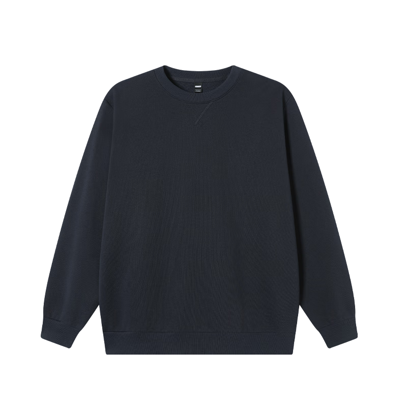 京东京造【100%长绒棉】卫衣男秋季外套男装衣服长袖t恤男女  黑色 L