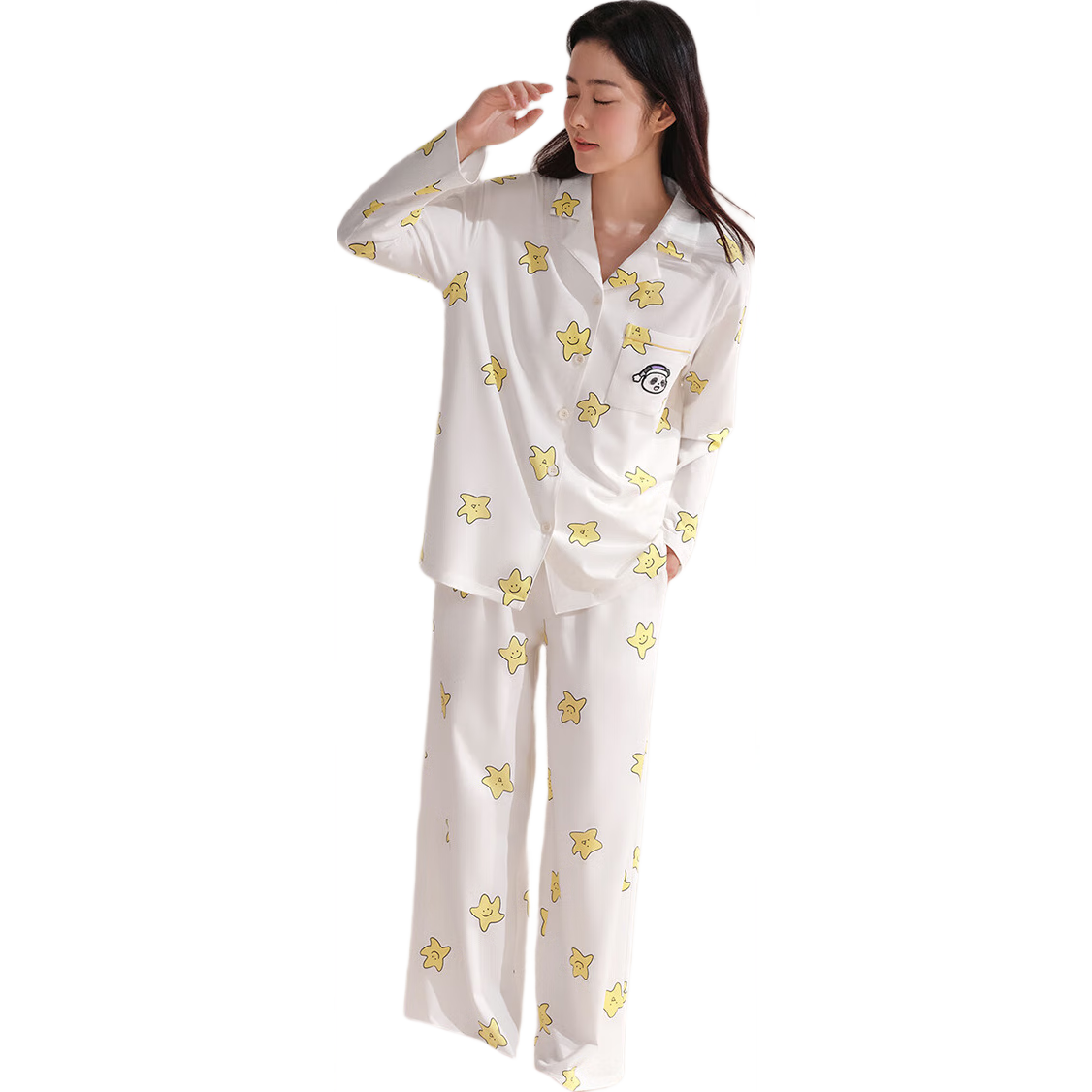 静韵【超柔软】瞌睡岛系列睡衣女秋季长袖开衫软棉棉家居服套装