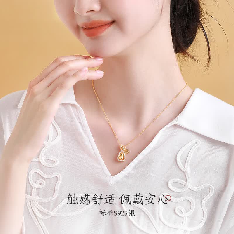 周大生福禄葫芦纯银项链女款高级感国风新中式首饰高考生日礼物送女生 福禄葫芦项链
