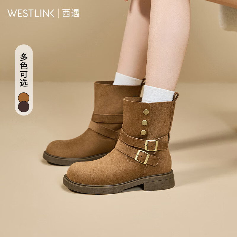 ������Westlink��Ӣ�׺�׶�ѥŮ2025�¿��ﶬ��������������ѥ����ţ��ѥ ��ɫ 35 (225)