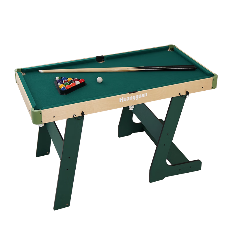 皇冠酷玩兒童臺球桌家用室內實(shí)木小型桌面迷你親子家庭桌球益智男孩3-6歲 【多層實(shí)木款-1米2-墨綠】折疊高腳臺球桌
