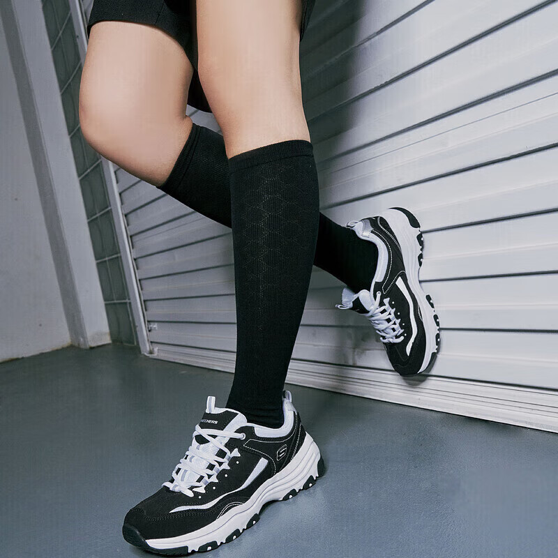 斯凯奇奥利奥经典黑白熊猫鞋轻便运动老爹鞋女休闲鞋 女款-BKW 店长推荐 36