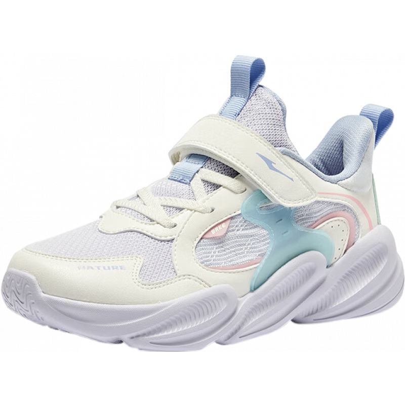 鸿星尔克儿童运动鞋男女童秋季新款网格拼接中大童学生休闲跑步鞋丨川行 【川行2】霓裳紫/微晶白 -偏小1码 38