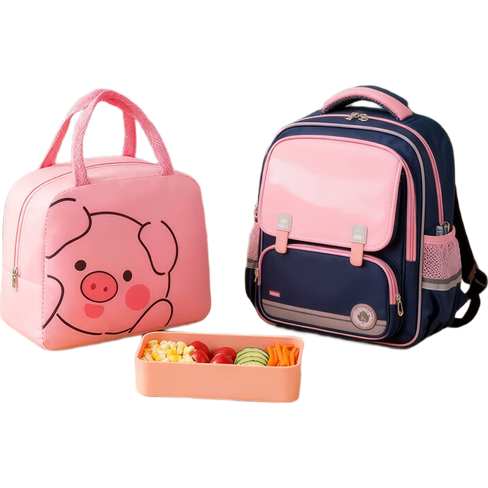 保温饭盒袋带饭手提袋上班族学生加厚大容量便当包防水铝箔防油 黄色小狗