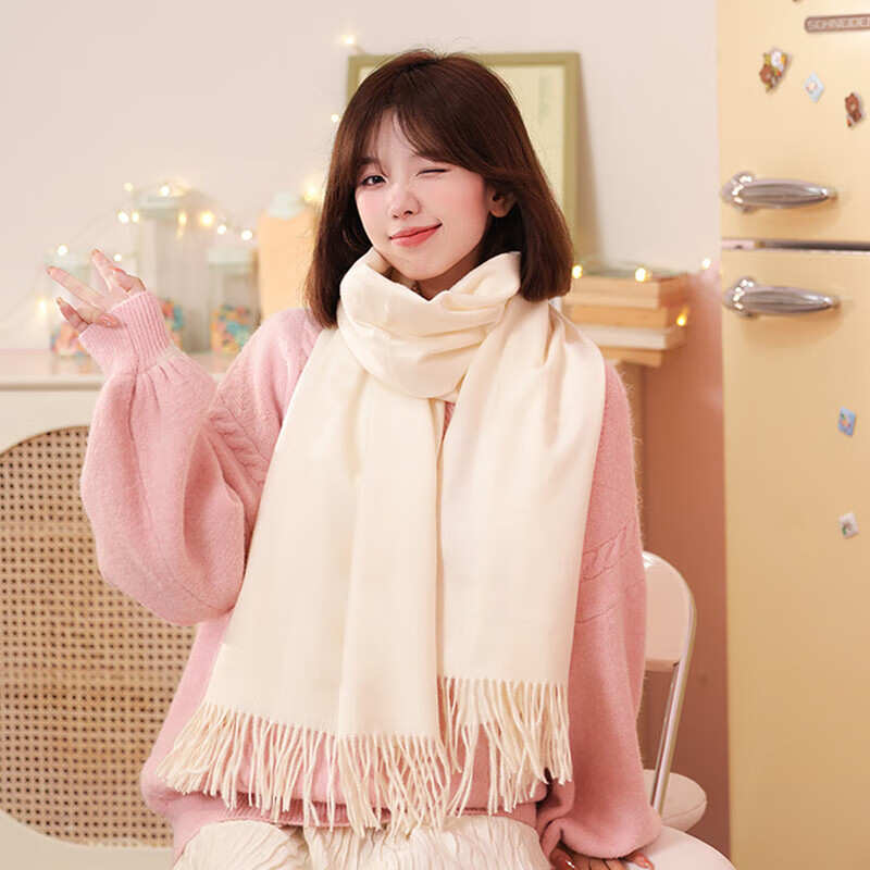 缔晶围巾女秋冬季2025新款女生披肩高档暖冬四件套手套圣诞节礼物女生 新款四件套【围巾帽子保温杯暖手宝】TH16