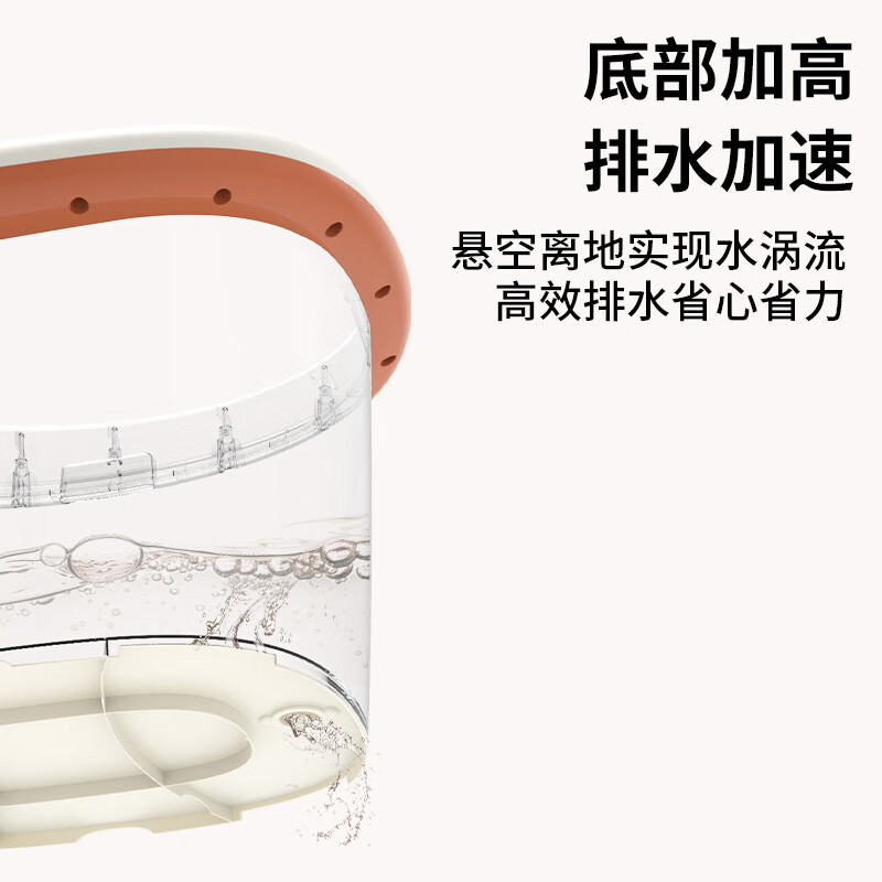 日康（rikang）浴桶 婴儿洗澡盆 婴儿洗澡桶宝宝儿童泡澡桶 新生儿游泳桶 【0-10岁】洗浴泡澡桶赠洗浴玩具- 米色