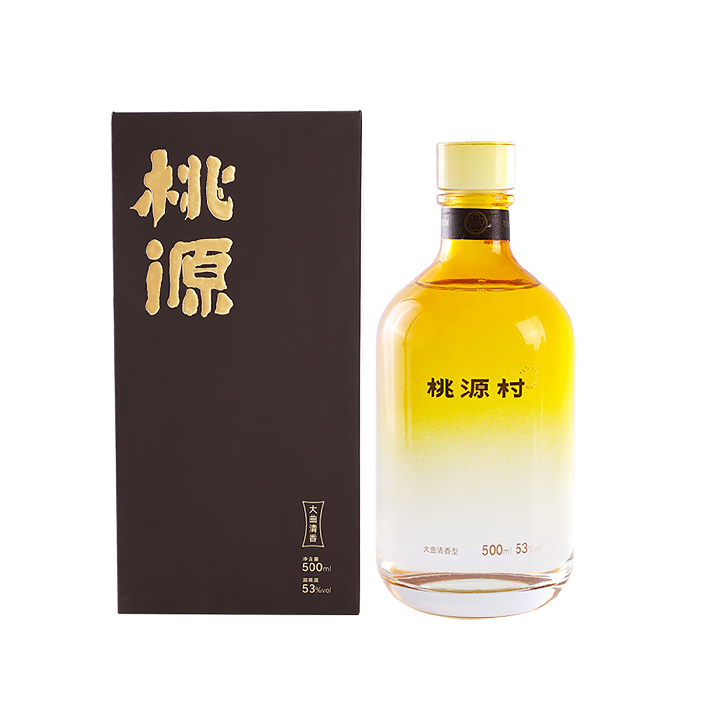 桃源村贵53度500ml纯粮食高粱酒礼盒送长辈清香型白酒官方店 53度 500mL 6瓶 送精美手提袋*3，原箱发货