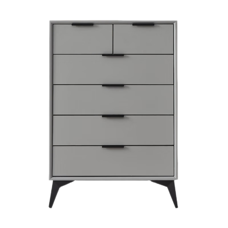 松园洛曼森 意式五斗柜 实木简约现代抽屉式收纳柜卧室柜子储物柜轻奢五 六 七斗橱大容量斗柜 YS五斗高级灰70*40*87cm