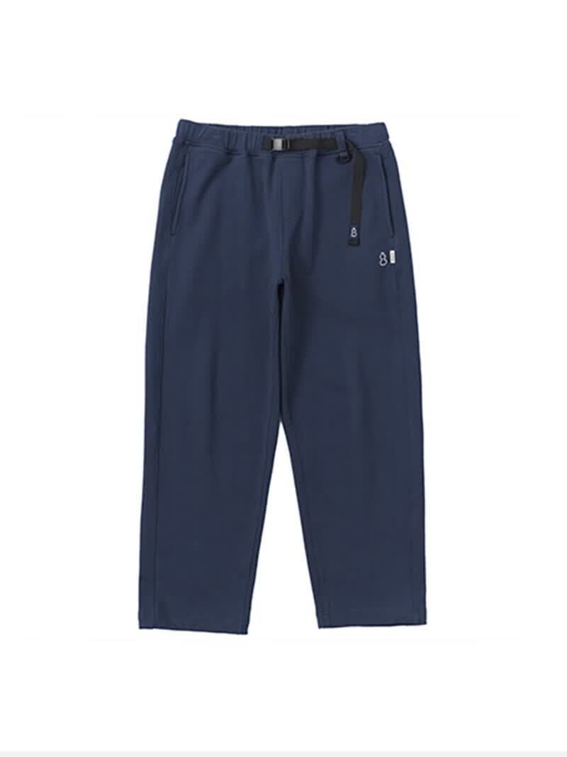 chichaqu吃茶去25经典全棉宽松直筒卡扣长卫裤复古运动休闲百搭 浅灰 XL