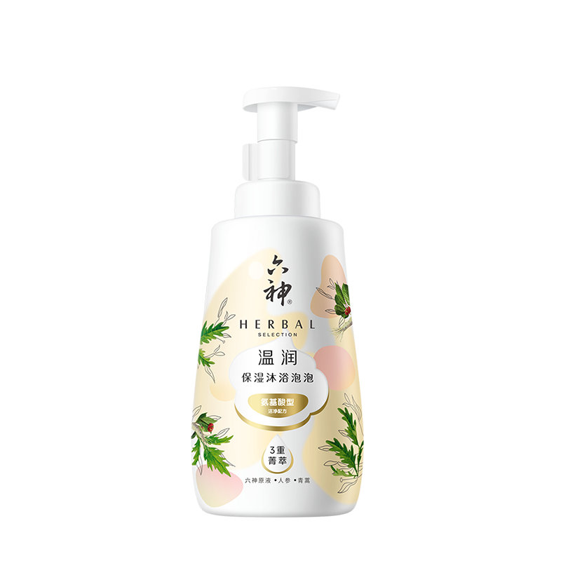 六神【明星推荐】菁萃温润泡泡香氛沐浴露520ml男女士氨基酸 滋润透亮