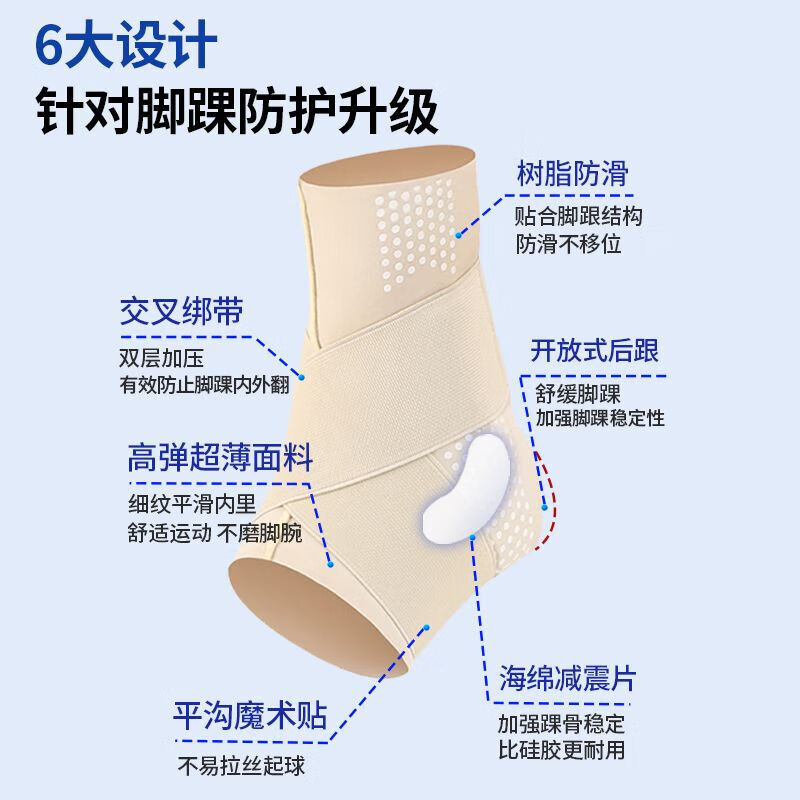 邦可慧护踝韧带损伤医用女脚踝扭伤恢复腕关节固定带防崴运动可穿鞋 医 医用级黑色【单只】二代升级记忆棉护垫 M码【适合3334码】