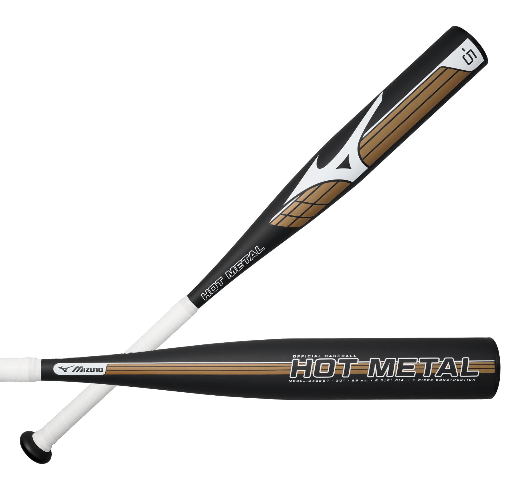 MIZUNO 男童 HOT Metal  大桶青年美國棒球棒 (5) 棒球棒 黑金色 32 英寸 (約 81 cm)