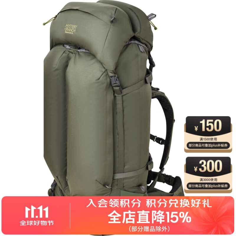 MYSTERY RANCH神秘农场户外徒步登山Terraplane 双肩徒步背包大容量旅行背包 军绿色80L XL码