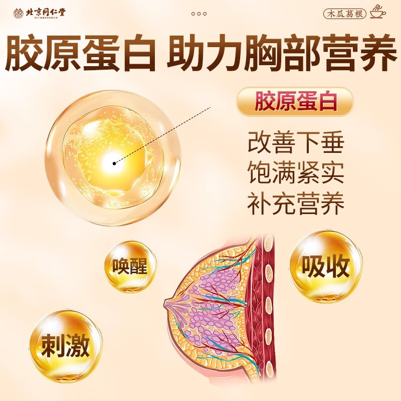 南京同仁堂胶原蛋白木瓜葛根粉木瓜牛奶丰胸汁丰满胸部好身材代餐 180g*5盒 【周期装】向C看齐 送女友送自己好身材代餐粉