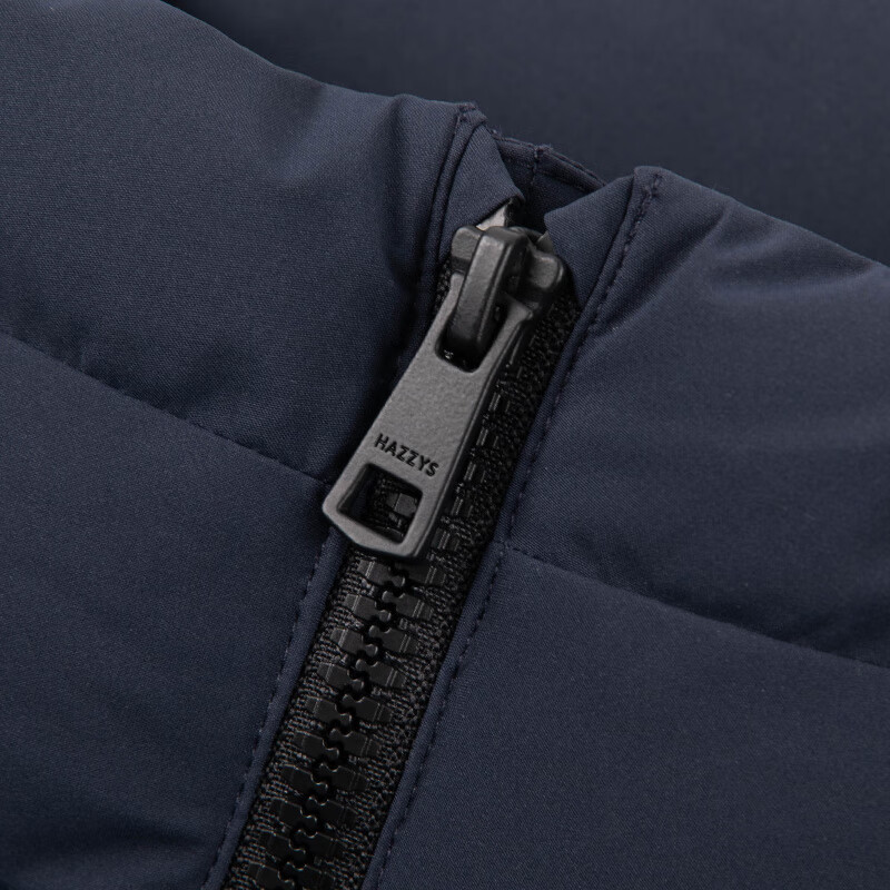 哈吉斯(HAZZYS)童装男女童羽绒服冬新可拆卸一衣两穿三防加厚外套 藏蓝 145