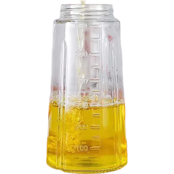 户外专用油壶自动开合油瓶玻璃油罐醋壶酱油瓶防漏防潮 自动开合油壶1个630ml
