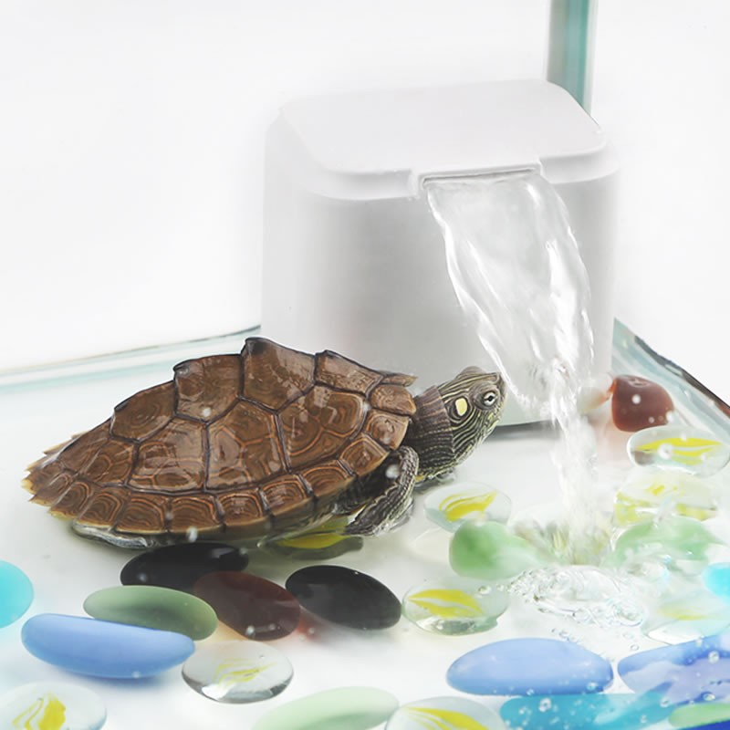 小型鱼缸瀑布过滤器三合一潜水循环泵 低水位过滤器 消声器 过滤棉2块