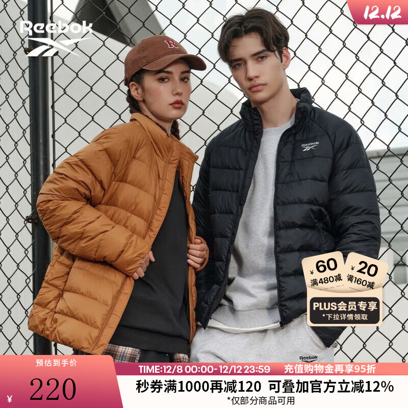 锐步锐步官方男女经典时尚复古梭织轻薄运动羽绒服夹克 23FRC275UGBH L