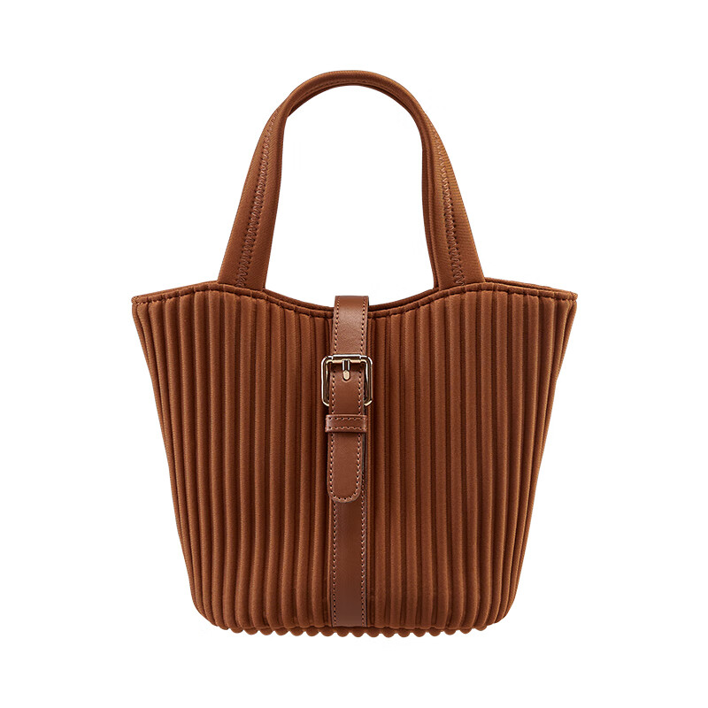 ONIMALS托特包女大容量通勤单肩包高级感小众手提包时尚简约 焦糖色