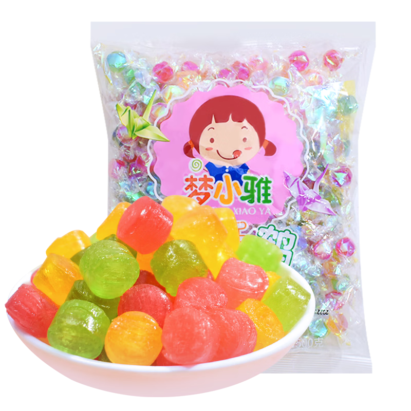 景亿千纸鹤糖果 儿童学生小孩糖果水果糖混合味硬糖独立包装批发500g