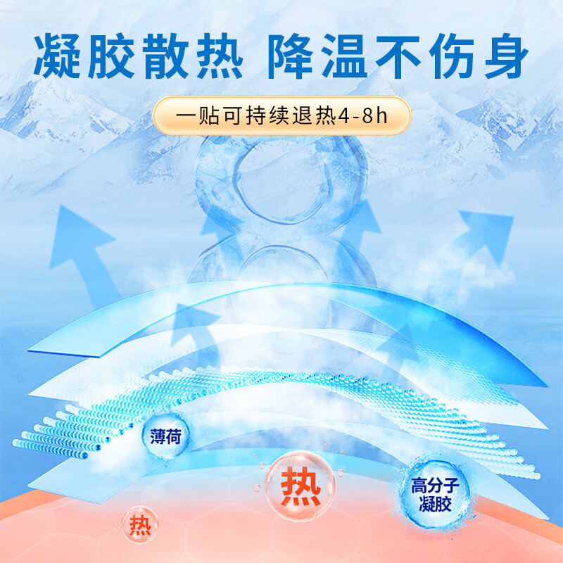 先为医用退热贴儿童婴儿宝宝发烧散热冰凉贴物理降温退烧贴成人 医用退热贴*10贴【独立包装】