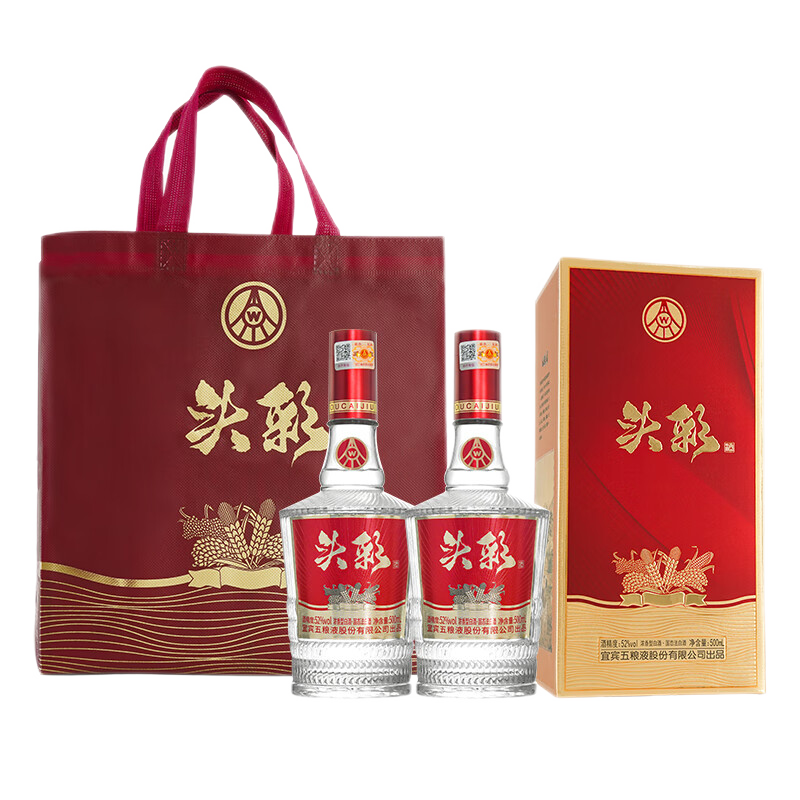 ����Һ�ɷ� Ũ���Ͱ׾� 52�� 500mL��2ƿ ˫֧װ ��Ʒ�� 128Ԫ����